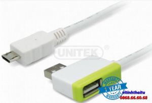 Cáp USB 2.0 -> Micro USB + Hub Charging Unitek (Y - 2013)