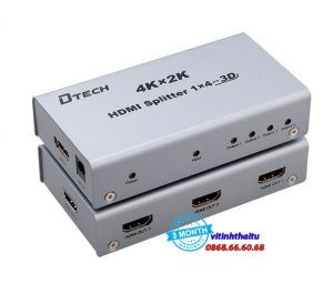 Bộ chia HDMI 1 ra 4 chính hãng Dtech DT-7144