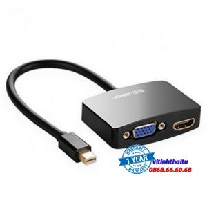 Cáp Mini Displayport to VGA + HDMI cao cấp Ugreen UG-10439