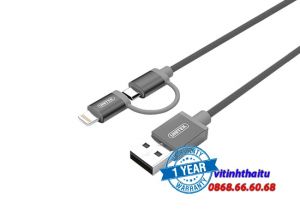 CÁP USB 2.0 -> LIGHTNING + MICRO USB UNITEK (Y-C 4031GY / RG / SL)