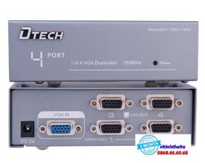 Bộ chia VGA 1 to 4 250MHz Dtech DT-7254