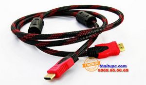 Dây cáp tín hiệu 2 đầu HDMI YH-16 chuẩn 1.4 chống nhiễu 3M (Đen phối đỏ)