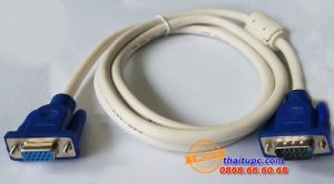 Cable Vga LCD KM Nối dài 1m8 (3+4) VFS 1.8 (Trắng Xanh)