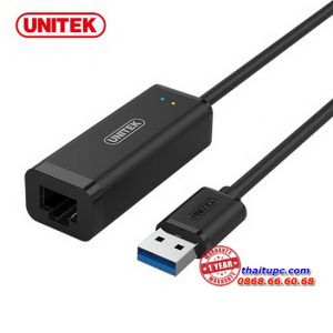 Chuyển đổi Unitek USB3.0 sang RJ45 Gigabit Ethernet - 10CM * Y-3470BK